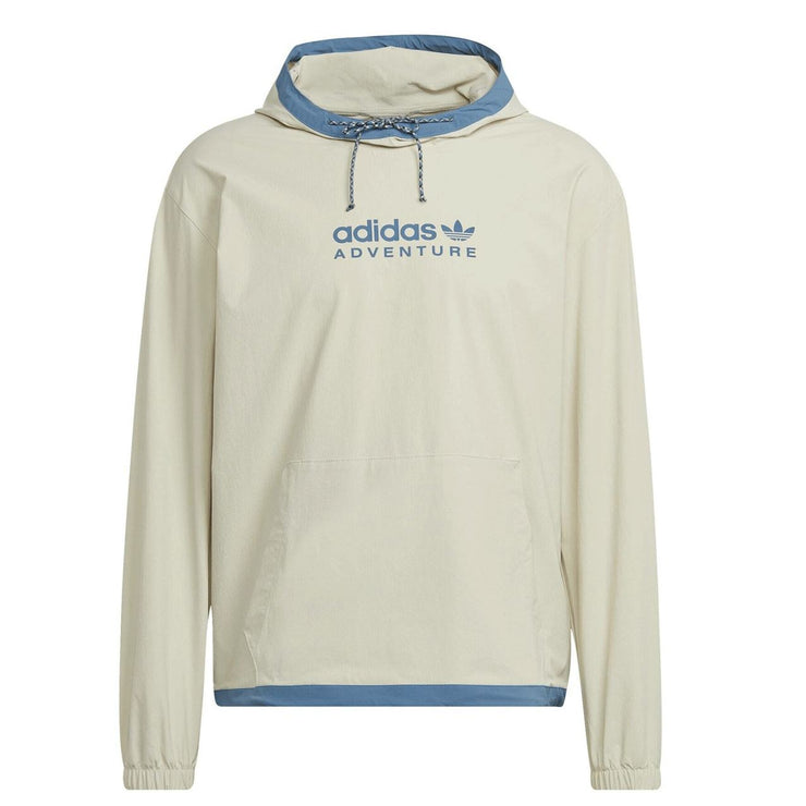 Adidas Adv Trail OH Hoodie - Cream/Teal, Stylish, Comfortable hoodie