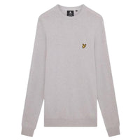 LYLE & SCOTT Men's Crew Jumper L Grey Marl Knit Sweater Classic Pullover Top