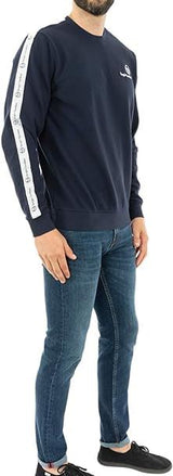 Sergio Tacchini Men's Delman Sweater Deep Navy/White - Casual Knit Pullover