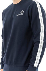 Sergio Tacchini Men's Delman Sweater Deep Navy/White - Casual Knit Pullover