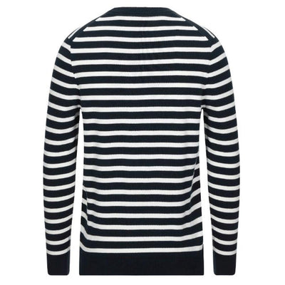 LYLE & SCOTT Breton Stripe Jumper Navy Men's Stylish Knit Pullover New