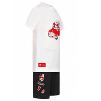 Adidas Kids Micky Short N Tee Set White/Black/Red Clothing Set