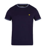 Lyle & Scott Men's Ringer Tee Navy Crew Neck T-Shirt