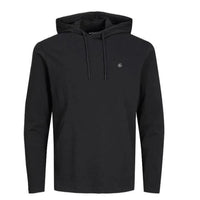 jack & jones men's jwharchie long sleeve hooded tee black