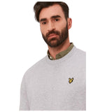 LYLE & SCOTT Bottom Branded Crew L Grey - Men's Casual Sweatshirt Top