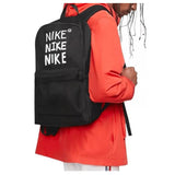 Nike Triple Word Logo Backpack Black Stylish and Durable School Bag Gym Travel