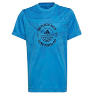 Adidas Kids U RFTO Tee Blue Athletic Sports T-Shirt