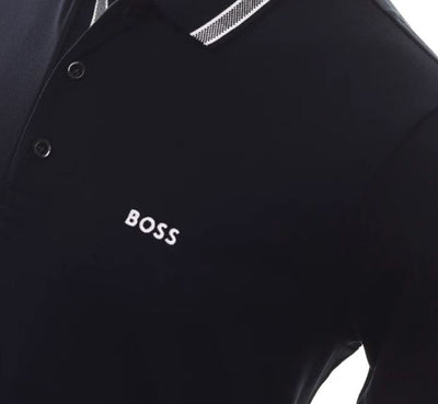 Boss Paddy Tipped Natural  Dark Blue Polo T-Shirt