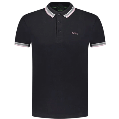 Boss Paddy Tipped Natural  Dark Blue  Polo  T-Shirt