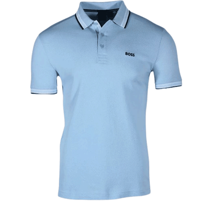 Boss Paddy Tipped  Natural Light Blue  Polo T-Shirt