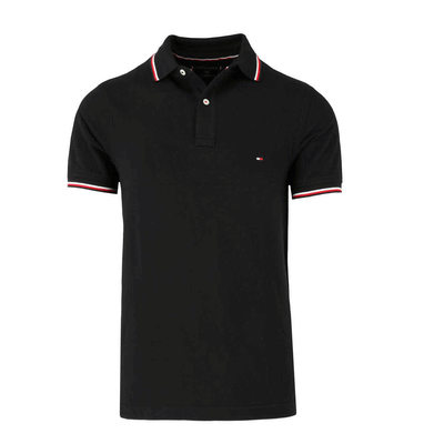 TOMMY HILFIGER CORE TIPPED POLO BLACK