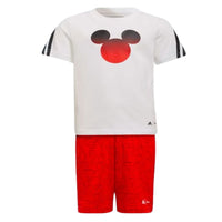 ADIDAS KIDS MICKEY MOUSE SHORT TEE SET WHITE/RED
