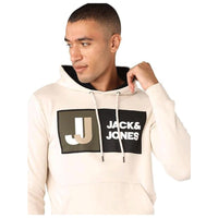 Jack &Jones Men's Moonbeam jco logan Sleeve Hoodie