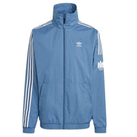 Adidas Men’s Blue 3D Trefoil 3-Stripes Athletic Track Top Jacket