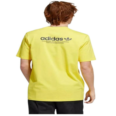 Adidas Classic Casual Tee Yellow Men's T- Shirt