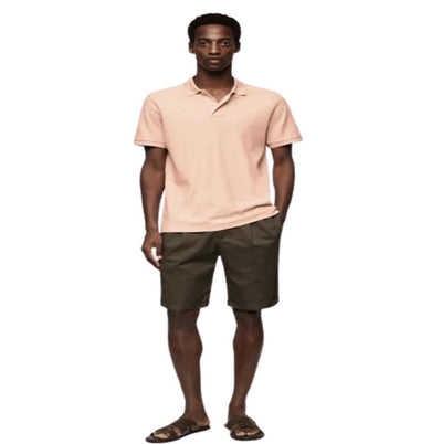 Adidas men's polo salmon pink short sleeve athletic shirt