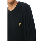 LYLE & SCOTT Crew Sweatshirt Black Men's Casual Pullover Jumper Classic Fit