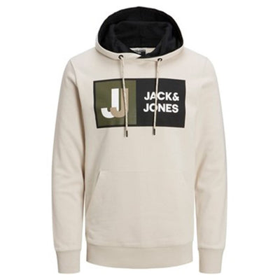 Jack &Jones Men's Moonbeam jco logan Sleeve Hoodie