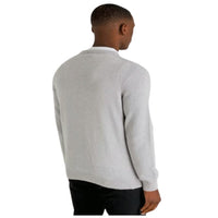 LYLE & SCOTT Men's Crew Jumper L Grey Marl Knit Sweater Classic Pullover Top