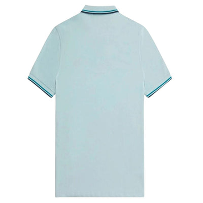 Fred Perry Twin Tipped Polo Shirt L Blue/Teal/Navy - Classic Men's Fit