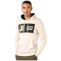 Jack &Jones Men's Moonbeam jco logan Sleeve Hoodie