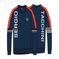 Sergio Tacchini Men's Sweatshirt Navy/White Sweat Top Jumper