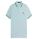 Fred Perry Twin Tipped Polo Shirt L Blue/Teal/Navy - Classic Men's Fit