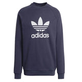 Adidas Trefoil Crew Navy Men's Casual Sweatshirt Classic Logo Pullover