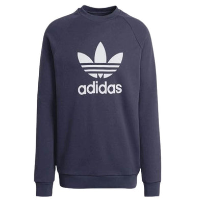 Adidas Trefoil Crew Navy Men's Casual Sweatshirt Classic Logo Pullover