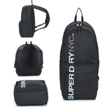 Superdry NYC Montana Backpack Black - Stylish Durable Travel Bag