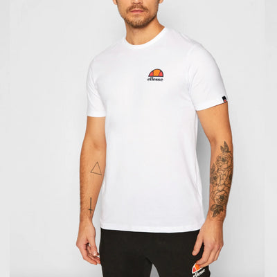 Ellesse White Short Sleeve T-Shirt Men's Casual Regular Fit Top