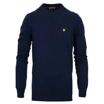 LYLE & SCOTT Crew Jumper Navy Men's Casual Knit Sweater Pullover