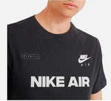 NIKE AIR T-Shirt - Black Cotton Crew Neck Men's Summer Retro Style T shirt