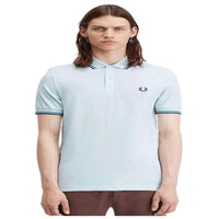 Fred Perry Twin Tipped Polo Shirt L Blue/Teal/Navy - Classic Men's Fit