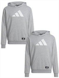 Adidas Hoodie Mens Grey FI 3 Bar Oh Hoodie Gym Pullover Sports Hoodie