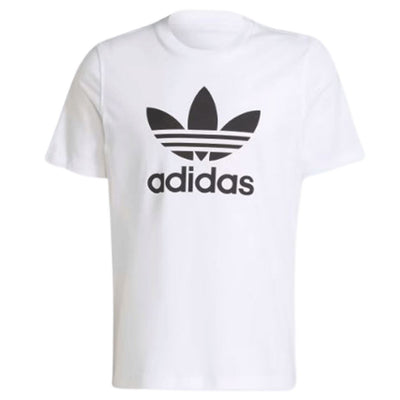 Adidas mens t-shirt white trefoil logo tee short sleeve