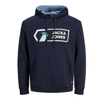 JACK & JONES Men's JCOLOGAN Navy Blue OH Hoodie