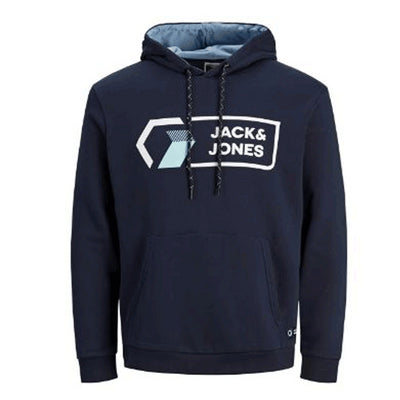 JACK & JONES Men's JCOLOGAN Navy Blue OH Hoodie