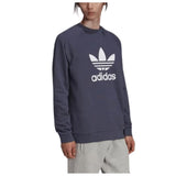 Adidas Trefoil Crew Navy Men's Casual Sweatshirt Classic Logo Pullover