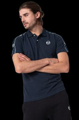 Sergio Tacchini Men's Polo Navy/White Tennis Style