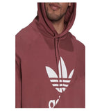 Adidas BLD FT OH Hoodie Burgundy Men’s Pullover Sweatshirt Casual