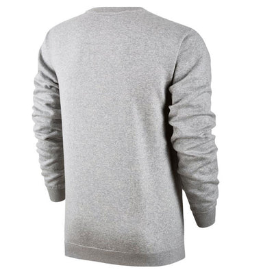 Nike Grey Club Fleece Crew Sweatshirt Casual Comfort Pullover for Men Women Unisex