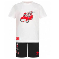 Adidas Kids Micky Short N Tee Set White/Black/Red Clothing Set