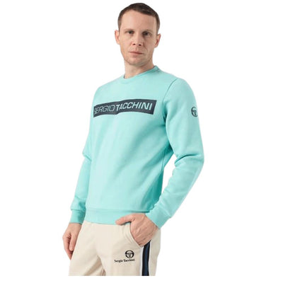 Sergio Tacchini Men's  Aqua/Navy Lightweight Sweater Top