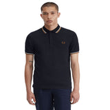 Fred Perry Navy/Brown Twin Tipped Polo Stylish Men's WearPOLO SHIRT