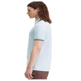 Fred Perry Twin Tipped Polo Shirt L Blue/Teal/Navy - Classic Men's Fit