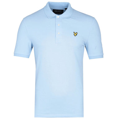 Lyle & Scott Men's short sleeve slim stretch polo Pool Blue