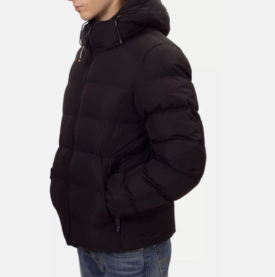 Superdry Hooded Sports Puffer Black Men's Warm Winter Jacket