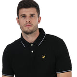 Lyle & Scott Men's Tipped Polo mid Grey cotton casual shirt