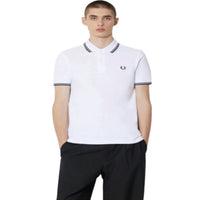 Fred Perry White/Black Twin Tipped Polo Stylish Men's Polo